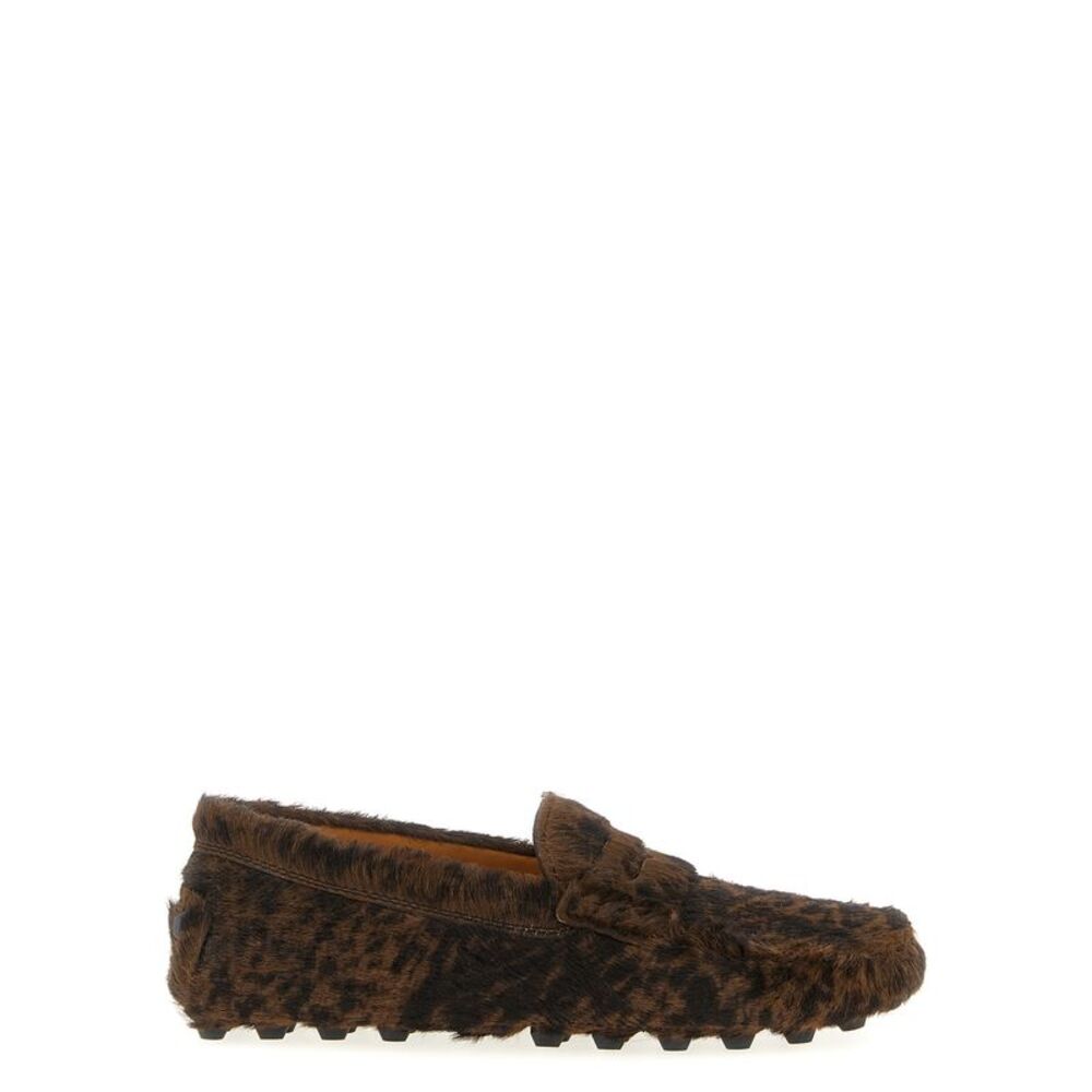 Tod's Brown Calfskin Slip-On Women's Loafers